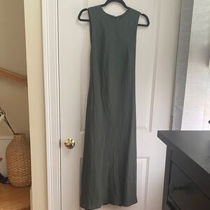Mango - Olive Green Sleeveless Dress